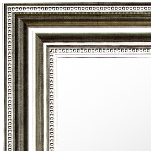 Sølv spejl 5341 facetslebet 50x60cm klassisk sølv let barok ramme - Se flere Sølv Spejle
